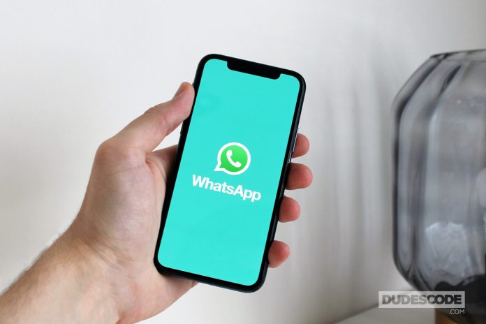 Whatsapp logo on phone