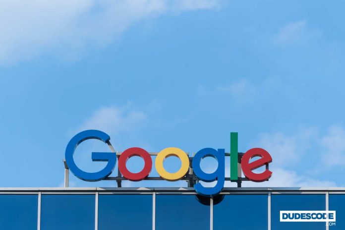 Google logo on building
